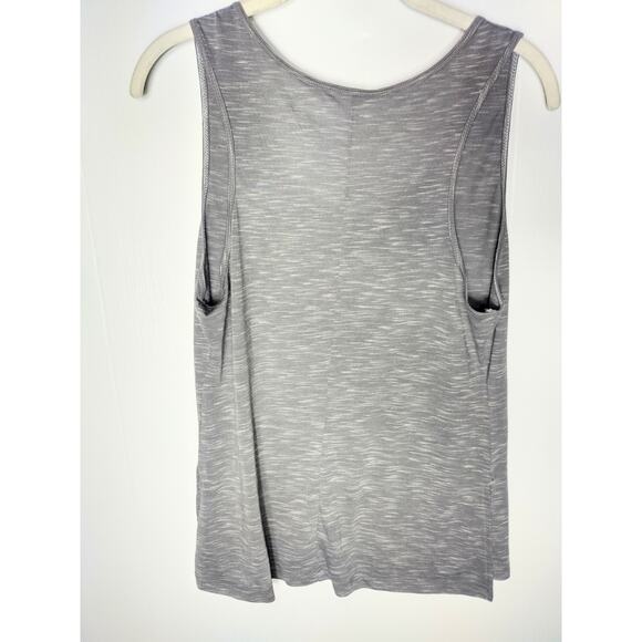 MTA Sports Gray Women Tank Tops Sleeveless with Side Bottom Slit - Picture 2 of 4